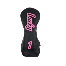 1pc PU Golf Club Head Cover, Golf Head Cover For Driver Fairway And Hybrid, Golf Club Headcover, Golf Accessories, Golf Gift For Man - Black - View 5