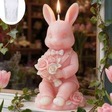 Cute Cartoon Rabbit Aromatherapy Candle Silicone Mold DIY Handmade Wedding Rabbit Aromatherapy Plaster Diffuser Stone Ornament Decoration Mold - Wedding Bunny - View 3