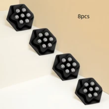 4件/8件 自黏式5輪腳輪 - 安靜、免鑽孔安裝，適用於儲物箱與家具 - 高承重能力 - 適合居家與辦公室使用 - 輕鬆移動家具。尺寸圖為實際大小 - A - 查看 12
