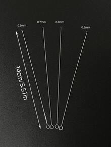 [4件/組]3路鉤針，針徑0.6 0.7 0.8 0.9mm，長度14cm/17cm可選，多規格適用於各種手工藝，輕巧便攜易收納，省空間，適合珠飾、珠寶DIY、縫紉與布料穿線 - 三通鉤針 - 查看 10