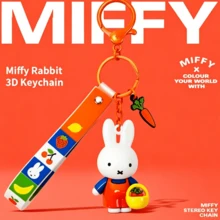 Offiziell lizenzierter Miffy Classic Schlüsselanhänger, süßer Kaninchen Taschenanhänger, geeignet für Handtaschen, Rucksäcke und Schlüssel, modisches Sammlerstück Accessoire Geschenk, geeignet für Alter 14 und darüber - Orange - Übersicht 4