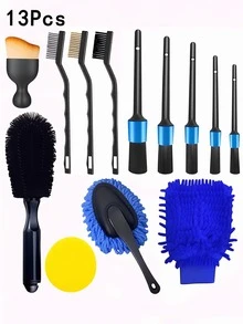 20pcs Car Interior Dusting Cleaning Brush Set, Soft Microfiber Towels, Suitable For Cleaning Dashboard, Air Vents, Wheels, Removing Car Dirt And Putty, Ideal For Car Decoration, Sedans, Trucks, SUVs And RVs - A - View 8
