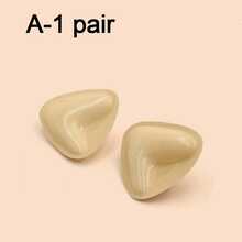 A Pair Of Double-Sided Adhesive Push-Up Breast Pads With Padded Nipple Covers. Reusable, Thickened, Invisible Breast Pads, Suitable For Back-To-School Season, Graduation Parties, Beach Weddings, And Other Occasions. - Multicolor - View 14