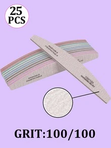 25pcs Nail Files - 80/100/150/180/240 Grit Nail Care Manicure Set, Double-Sided Nail File, Washable Nail File, Reusable Nail Buffer Block, Suitable For Natural Nails And Acrylic Nails, Home And Salon Use - Multicolor - View 16