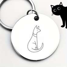 Stainless Steel Pet Pendant, Easy Pull-Up Hanging Installation, Versatile Minimalist Luxury Style, Clearly Distinguishes Pet Owner Identity, Long-Lasting Metal Texture, Universal Style For All Cats And Dogs - Multicolor - View 4