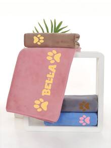 1pc Customizable Quick-Dry Microfiber Pet Towel, Suitable For Dogs Of All Sizes, Perfect For Autumn Decor And Other Scenes, Creates A Vacation Atmosphere, Super Absorbent - Multicolor - View 3