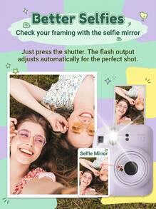 FujiFilm Cámara instantánea Instax Mini12 | Disparo instantáneo, sistema de exposición automática, corrección de paralaje, cuerpo portátil de 306 g, lente giratoria para cambiar de modo, recarga de flash en 7 segundos, fácil de usar para principiantes. Cámara instantánea Mini12. - Ver 2
