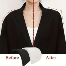 1 Pair 0.59 Inch Thick Breathable Sponge Shoulder Pads, Unisex Shoulder Enhancer For Suit Jackets And T-Shirts, Back To School Gift - Multicolor - View 4
