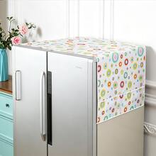 Funda antipolvo impermeable para refrigerador con bolsillos de almacenamiento laterales, protector para la parte superior del refrigerador, organizador de cocina - Ver 14