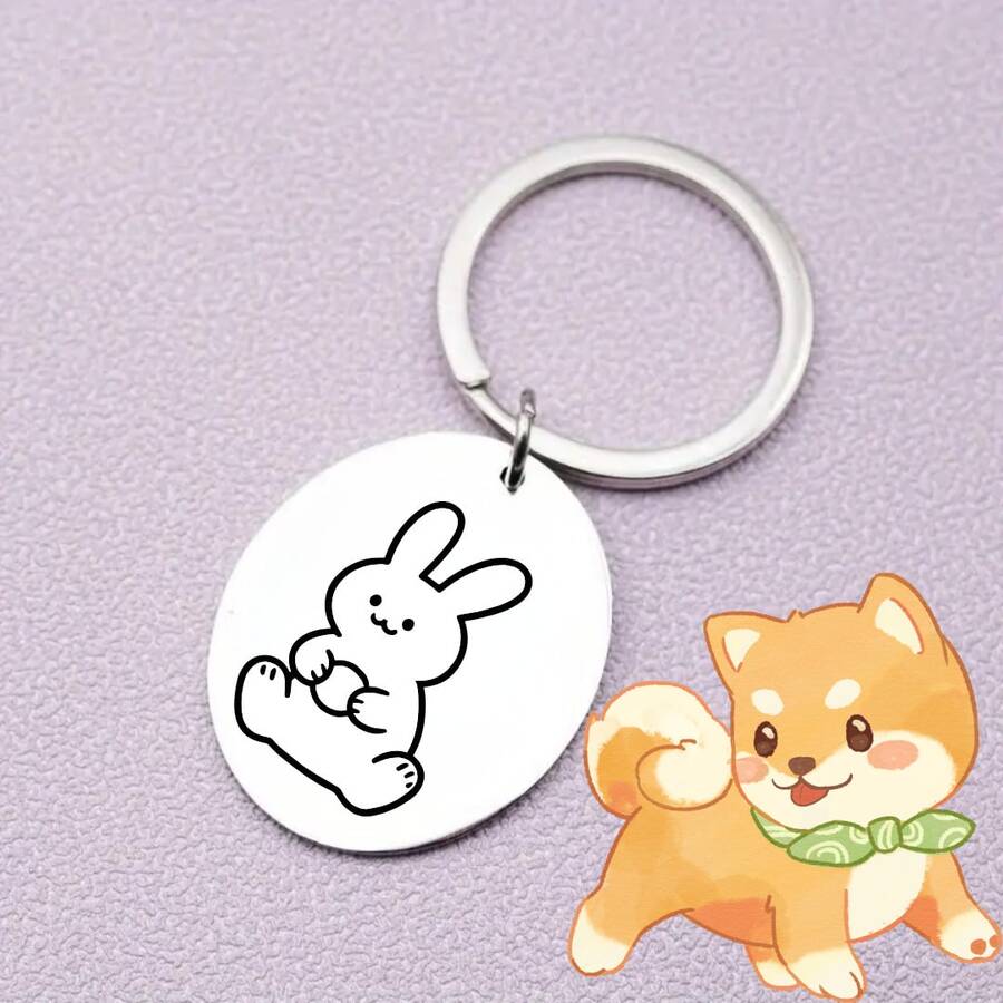 Fully Polished Smooth Pet Tag, Stainless Steel Pendant And Dog ID Tag With Rounded Edges, Gentle On Pet Fur, Secure And Comfortable Fit, Universal Decorative Accessory For All Breeds Of Domestic Cats And Dogs - Multicolor - View 1