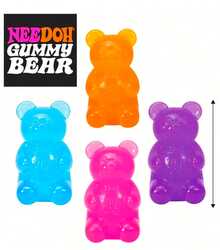 3.5" Jelly Gummy Bear Squishy Fidget Toy Slow Rebound Stress Relief - 紫色 - 查看 2