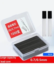 1/2sets (1000/2000pcs) Automatic Pencil Leads, 2B Hardness, 0.5/0.7/0.9mm Diameter, 60mm Length, Resin Tip, Comes With 2 Tubes, Suitable For Drawing And Sketching, Ideal Choice For Back To School Season, Learning Supplies, School Essentials, Stationery, Essential Learning Tools - Multicolor - View 10