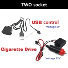 Ensamblaje de luces LED USB flexibles de neón RGB para el interior del automóvil, iluminación decorativa automotriz con adhesivo 3M oculto y control por APP - B - Ver 4