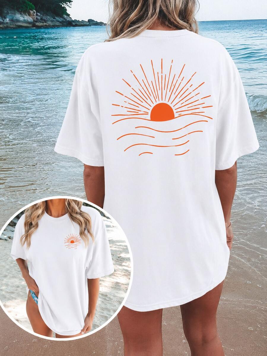Men's Graphic Tee, Oversized T Shirt Men, Vintage Graphic T Shirt, Streetwear T Shirt Men, Graphic Tees For Men, Casual Loose Fit T Shirt, Summer T Sh - 白色 - 查看 1