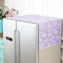 Funda antipolvo impermeable para refrigerador con bolsillos de almacenamiento laterales, protector para la parte superior del refrigerador, organizador de cocina - Ver 34