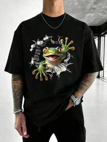 Men T-Shirts - 黑色 - 查看 2