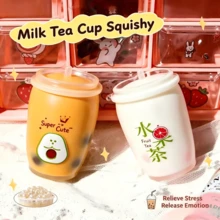 POKOJA LAND 3pcs/3D Milk Tea Cup Squeeze Toy Stress Relief Decor Creative Pressure Release Gift - Multicolor - View 5