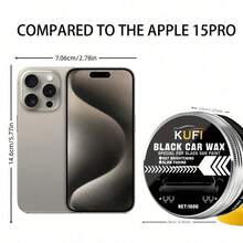 KUFI Black Car Wax, Detergent Glossy Wax, Crystalline Polishing Wax, Water-Resistant Protective Wax For All Black Vehicles - 100g+Sponge - View 12