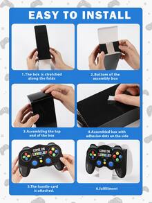 16入遊戲手把造型糖果零食禮盒 Game On 主題遊戲派對伴手禮盒，適合玩家生日派對、街機派對禮品包裝 - 遊戲機形狀紙盒 - 查看 5