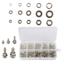 320pcs Stainless Steel Hex Nut And Bolt Set, M3-M5 Screws, Metal Fasteners, Suitable For DIY And Home Repair. - 320 PCS/SET - View 5