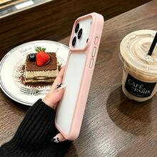 DECOPHONE Pink Frame Transparent Phone Case, Shockproof Full Coverage Protective Cover Compatible With Apple 17, 17 Pro, 17 Pro Max, 16, 16 Pro, 16 Plus, 16 Pro Max, 15 Pro, 15 Pro Max - Pink - View 5