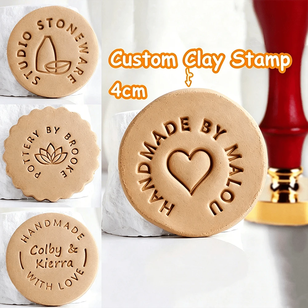 4cm Ceramic Stamp Customization, Brass Ceramic Stamp Customization, Clay Name Stamp Customization, Pottery Tools, Clay Stamp Customization, Mother's Day Gift