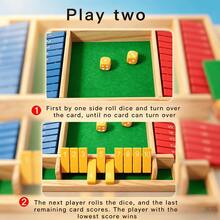 1 Set Wooden Travel Card Games, Includes 8 Dice, 4 Color Options, Number Flipping Cards, Party Games, Simple & Fun Family Board Game, Halloween & Christmas Gifts For Adults - Multicolor - View 8