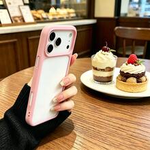 DECOPHONE Pink Frame Transparent Phone Case, Shockproof Full Coverage Protective Cover Compatible With Apple 17, 17 Pro, 17 Pro Max, 16, 16 Pro, 16 Plus, 16 Pro Max, 15 Pro, 15 Pro Max - Pink - View 7