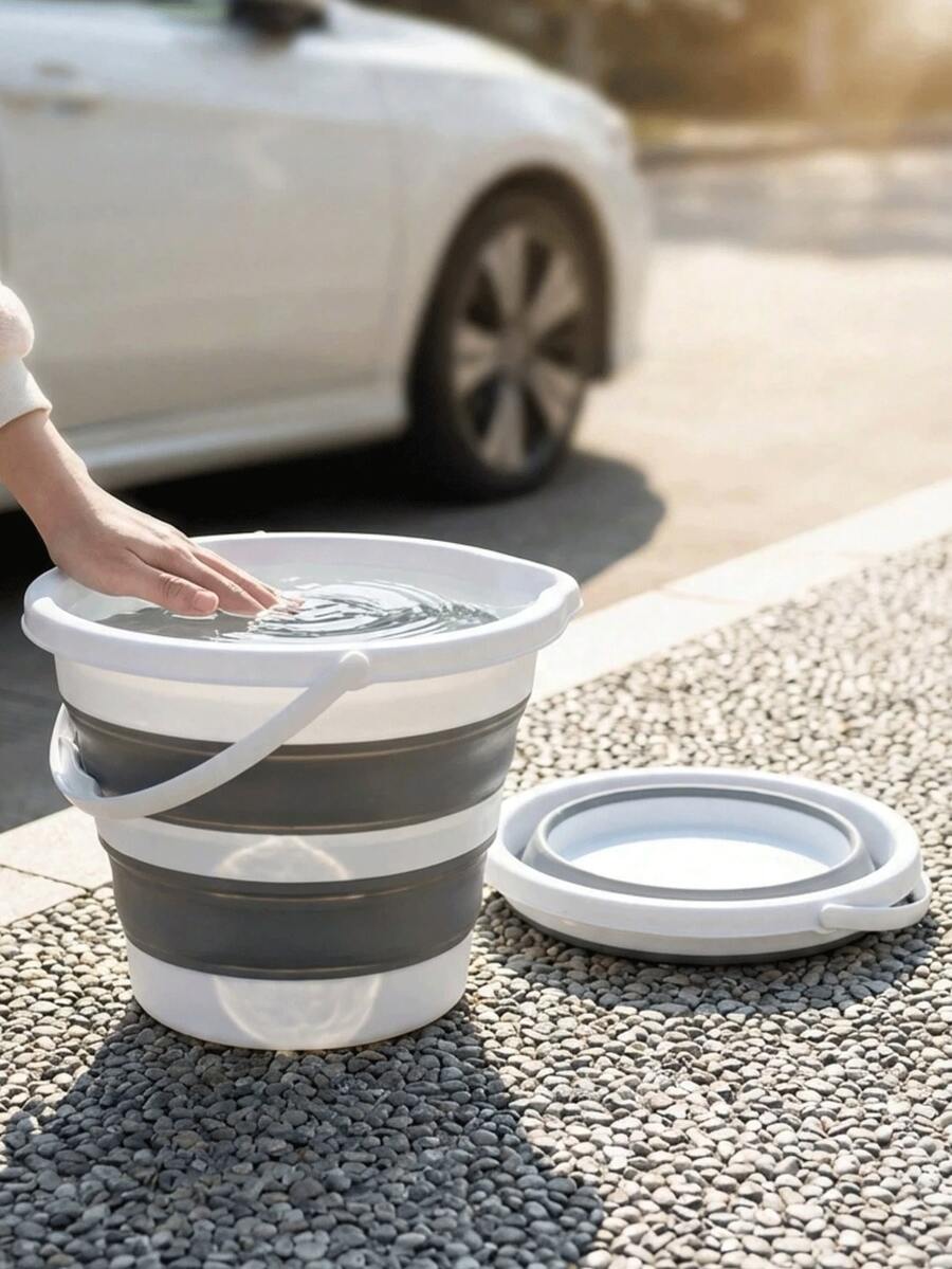 Collapsible Water Bucket (3L/10L), Portable Foldable Bucket Suitable For Camping, Fishing And Travel, Space-Saving Round Wash Basin Suitable For Dorms, Foot Soaking And Car Washing, Durable Outdoor Equipment - Multicolor - View 1
