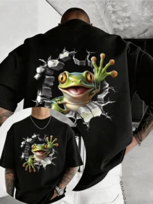 Men T-Shirts - 黑色 - 查看 6