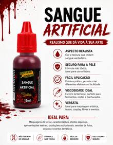 Artificial Blood Fake Red Professional Makeup SFX Decoration Halloween Costumes Cosplay Horror Realistic Effect For Parties And Events - Cairan 15ml - View 3