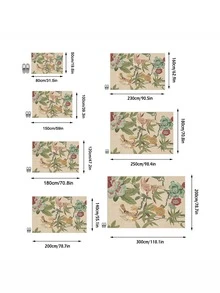 1pc Floor Mat Carpet (Rug, Carpet, Area Rug, Bath Mat, Bath Rug, Door Mat), Modern Aesthetic Southeast Asian Style Floral And Bird Pattern Fresh Design - Soft Faux Cashmere Carpet, Bathroom, Kitchen, Entrance, Hallway, Bedside, Living Room, Bedroom, Etc., All Season Use Machine Washable Floor Mat, Home Decor - Multicolor - View 3