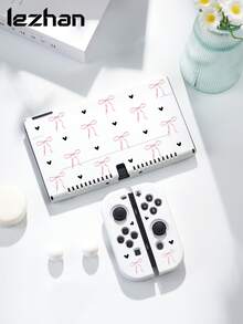 適用於 Switch 第二代 (2025) 的保護殼，1 個粉色蝴蝶結 & 黑色心形圖案保護殼，適用於 Switch 2/Switch NS/Switch OLED/Lite，Switch 遊戲機配件，全套，收納袋，卡槽底座外殼，Switch 保護殼，適合 Switch 玩家的最佳禮物 - 彩色 - 查看 16