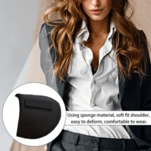1 Pair 0.59 Inch Thick Breathable Sponge Shoulder Pads, Unisex Shoulder Enhancer For Suit Jackets And T-Shirts, Back To School Gift - Multicolor - View 6