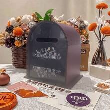 Wooden Wedding Blessing Card Gift Box, Creative Arch-Shaped Marriage Mailbox Party Decor - 1PC - View 9