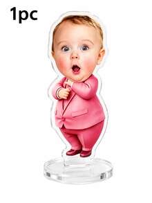 1/3/5pcs Custom Acrylic Photo Standee, Personalized Cartoon Portrait Plaque With Round Base, Custom Couple Family Figure Display, Photo Desk Decor, Wedding Anniversary Gift, Birthday Gift For Him Her, Boyfriend Girlfriend Keepsake - Multicolor - View 19