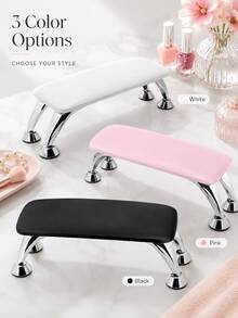 1pc Nail Pillow Armrest Extension For Manicure Table, Soft Non-Slip Nail Arm Rest Cushion With Bottom Space For Nail Lamp, Nail Art Tray & Nail Tool Holder, Professional Nail Care Accessory For Gel Nails, Nail Polish, Nail Technicians, Beauty Salon And Home Manicure - Multicolor - View 2