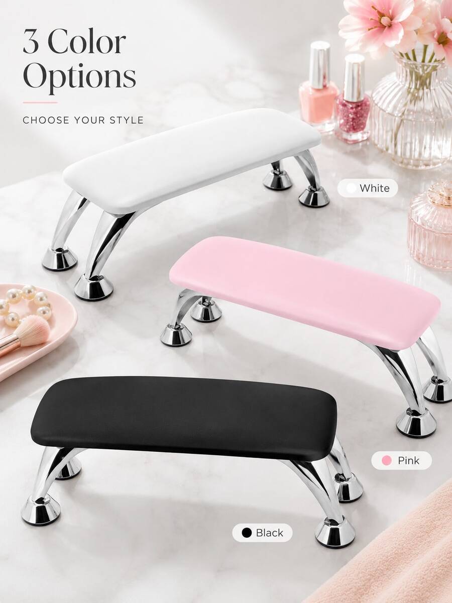 1pc Nail Pillow Armrest Extension For Manicure Table, Soft Non-Slip Nail Arm Rest Cushion With Bottom Space For Nail Lamp, Nail Art Tray & Nail Tool Holder, Professional Nail Care Accessory For Gel Nails, Nail Polish, Nail Technicians, Beauty Salon And Home Manicure