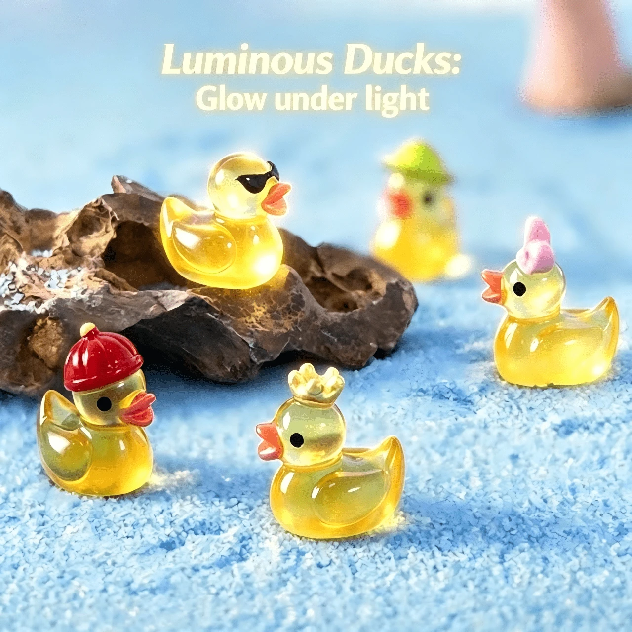 10/20/30pcs Bebek Resin Mini, Figur Bebek Bercahaya dalam Gelap, Patung Resin Mini yang Menyenangkan, Karakter Bebek Kartun, Cocok untuk Dekorasi Rumah, Mobil, Kantor, Hadiah Pesta Remaja (Warna Acak) - MultiWarna - View 1