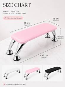 1pc Nail Pillow Armrest Extension For Manicure Table, Soft Non-Slip Nail Arm Rest Cushion With Bottom Space For Nail Lamp, Nail Art Tray & Nail Tool Holder, Professional Nail Care Accessory For Gel Nails, Nail Polish, Nail Technicians, Beauty Salon And Home Manicure - Multicolor - View 13