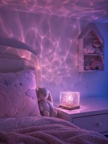 1pc[LED Night Light]Colorful Water Ripple Atmosphere Projection Lamp, Remote Control Room Decor Light | Suitable For Living Room, Bedside, Bathroom, Holiday Atmosphere Decoration | USB Powered - Multicolor - View 11