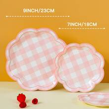 10pcs/25pcs/50pcs Octagonal Petal Series Disposable Plates, Party Supplies, Gathering Supplies, Holiday Supplies, Suitable For Gender Reveal, Birthday Party, Theme Party, Family Picnic - View 5