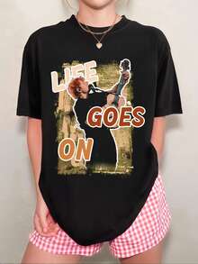 Ed Sheeran Retro Distressed Live Stage T-Shirt, Oversized Fit For Men And Women - Black - View 11