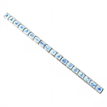 Stainless Steel Italian Modular Bracelet Links, Blue Watercolor Style Enamel Charms (Ocean/Animal/Food/Book), Cute Versatile DIY Jewelry Supplies - Summer Printing - View 2