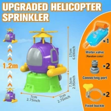 Helicopter Water Sprinkler Toy For Kids, Summer Outdoor Backyard Water Play, Flying Sprinkler With Adjustable Height, Easy To Install, Fun Family Water Game For Boys And Girls Halloween & Christmas Gift - Multicolor - View 8