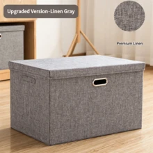 1pc Storage Box With Metal Handles, Dust-Proof Organizer Bin For Clothes, Blankets, Toys, Closet Storage, Multiple Sizes Available - Multicolor - View 3