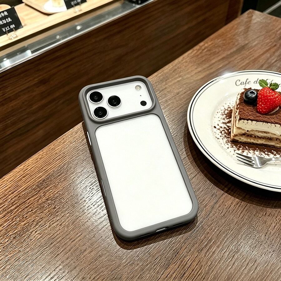 DECOPHONE 極簡電鍍按鈕壓克力透明防震手機殼，適用於 XR、7、8 以及 Apple 17、17 Pro、17 Pro Max、16、16 Pro、16 Plus、16 Pro Max、15 Pro、15 Pro Max