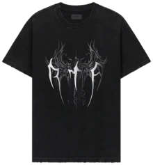 Vintage Retro Character Outline Print Daily T Shirt - Black - View 8