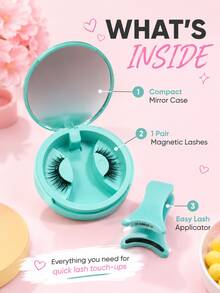 Magnetic False Eyelashes Set – Beginner Friendly, Lightweight, Natural Glam Look, Reusable - 查看 3