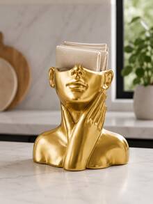 Luxury Gold Cutlery Stand, Artistic Sculpture Design, Can Store Spoons, Forks And Other Kitchen Utensils, Modern Home Decor, Tabletop Accessory, Unique Housewarming Or Gift For Loved Ones - Multicolor - View 2